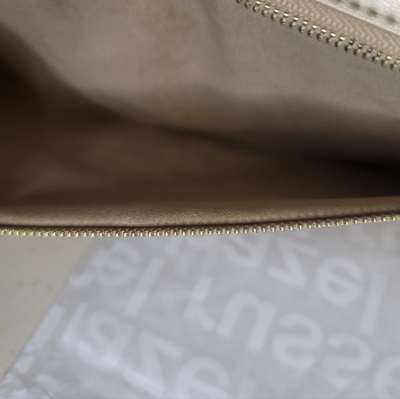 Gold Vegan Leather Clutch Bag & Wallet - Picture 7 of 13